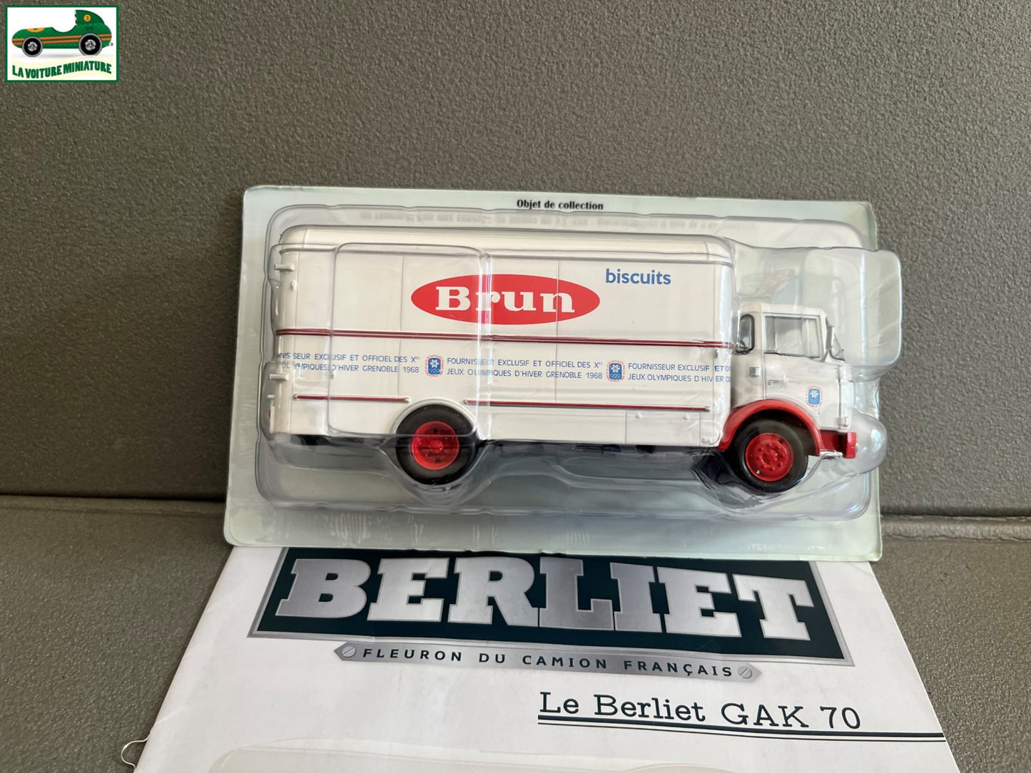 Voiture miniature Camion Berliet GAK 70 Brun Hachette 1/43