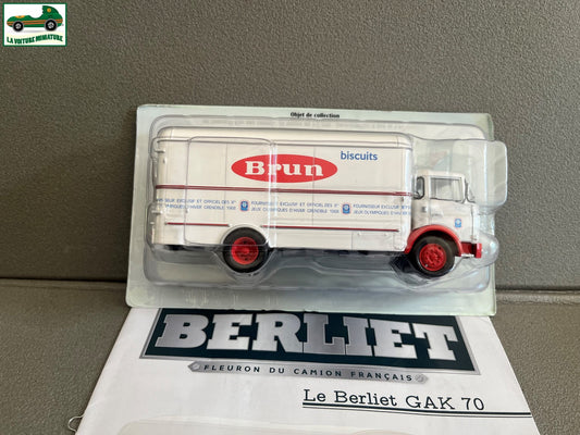 Voiture miniature Camion Berliet GAK 70 Brun Hachette 1/43