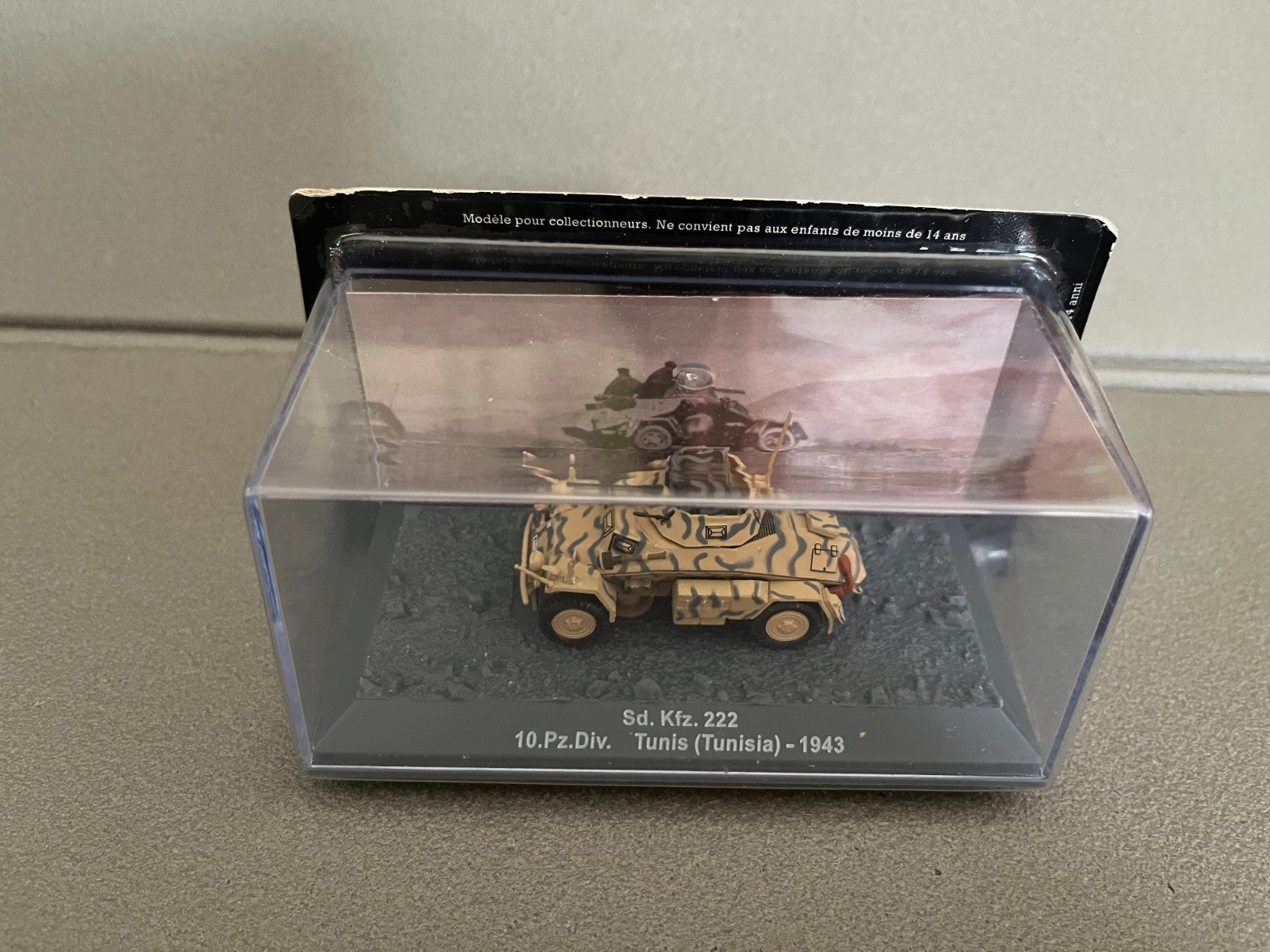 Miniature Militaire Char Tank Blindé Sd.Kfz. 222 Tunis 1943 Altaya 1/72