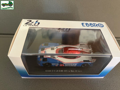 Voiture Miniature Nissan GT-R LM Nismo Le Mans 24 heures 2015 Ebbro Le Mans 1/43
