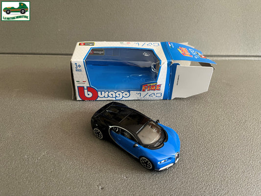 Voiture Miniature Bugatti Chiron Burago Street Fire au 1/43