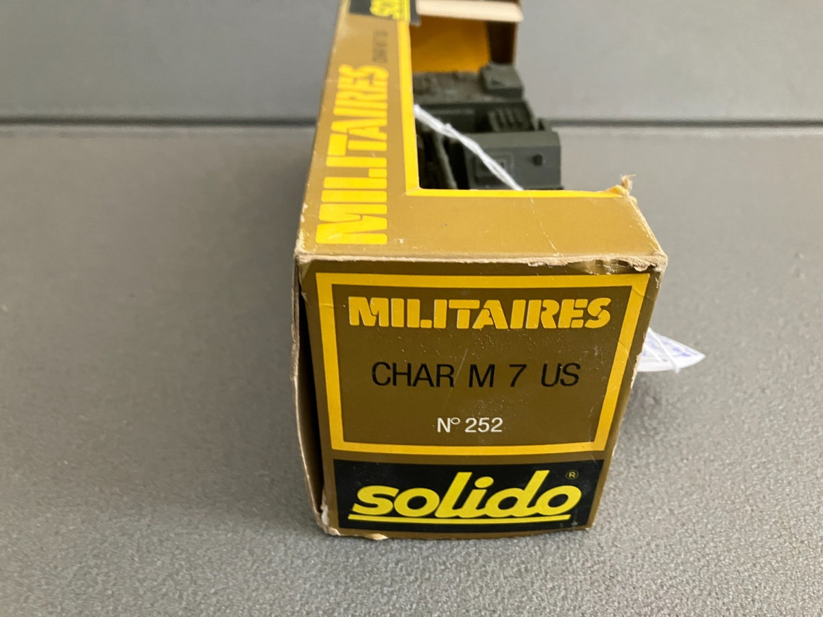 Ancienne Miniature Militaire Blindé Tank Char M7 US 252 Solido France 1/50