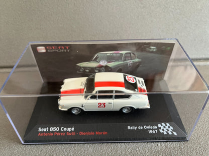 Voiture Miniature Seat 850 Coupé Rallye de Oviedo 1967 au 1/43