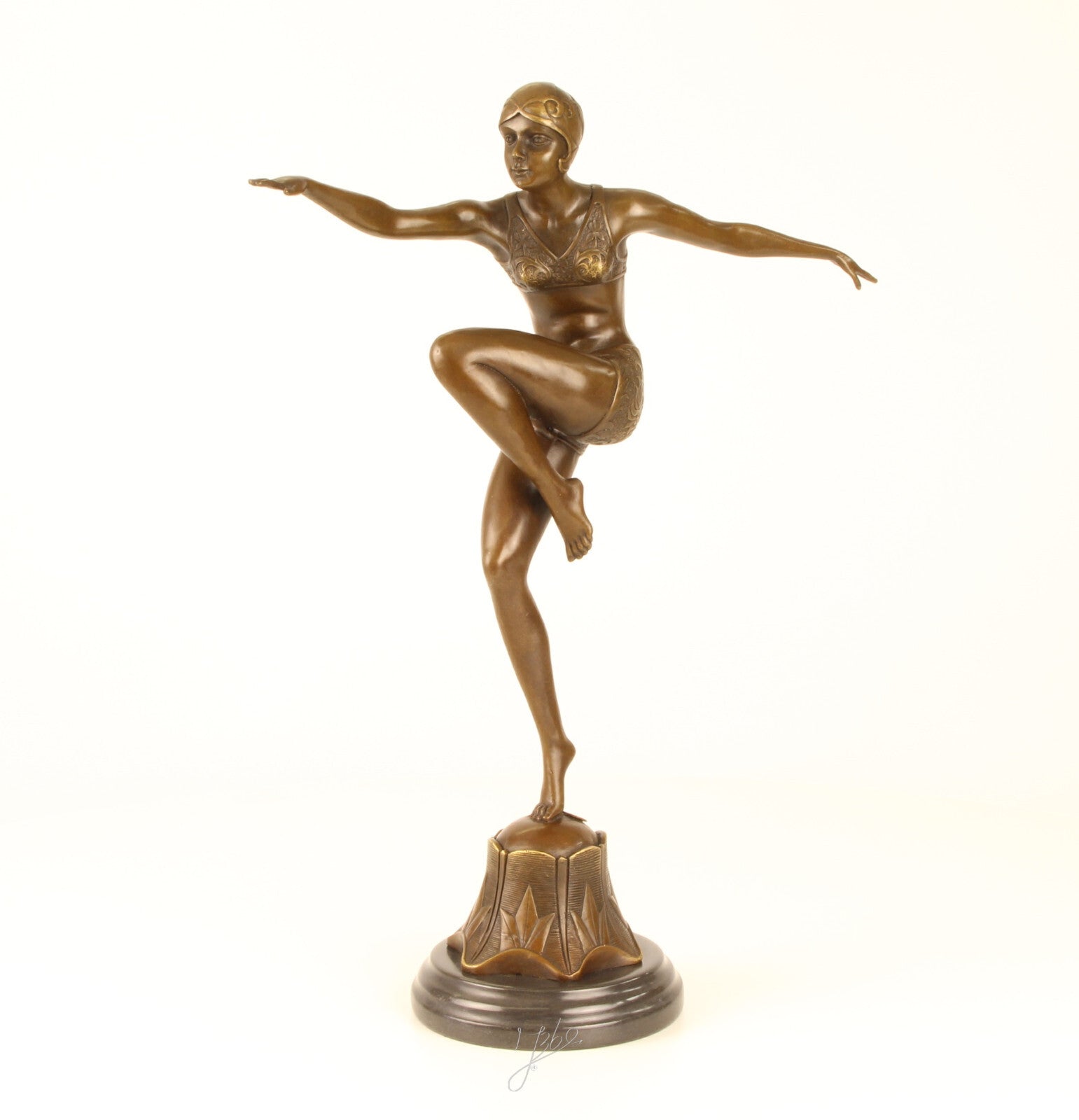 Statue Sculpture Bronze Art Déco Nouveau Danseuse Avec Brio DSBJ-25 Moderne