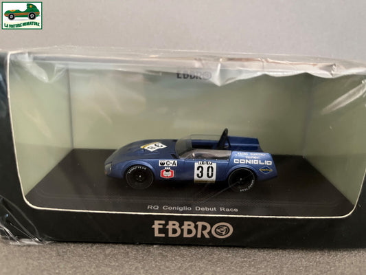 Voiture Miniature RQ Coniglio Debut Race Ebbro au 1/43