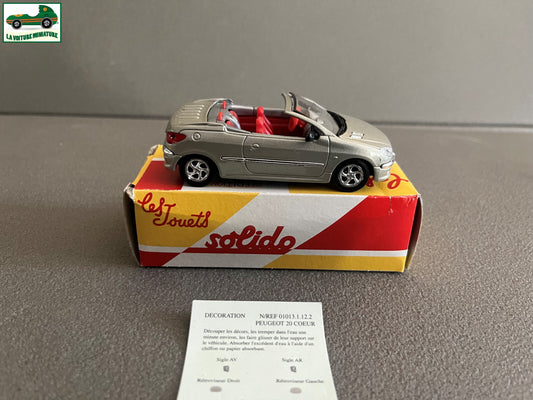 Voiture Miniature Peugeot 20 Coeur 1999 206 Solido Hachette 1/43