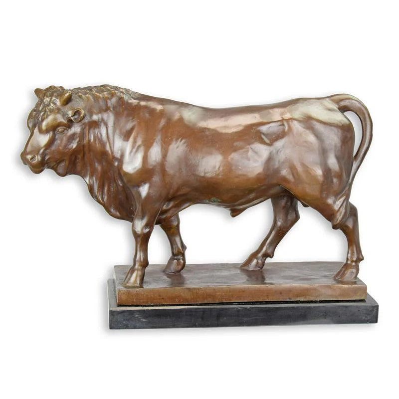 STATUE MODERNE SCULPTURE BRONZE TAUREAU