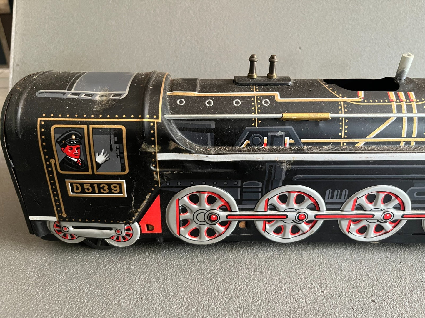 Jouet Ancien Tôle Train Locomotive Modern Toys D5139 Japan Incomplet
