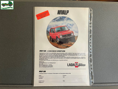 Ancien Dépliant Brochure Documentation Automobile Lada 4x4 Niva LP