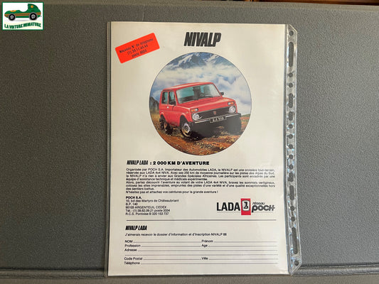 Ancien Dépliant Brochure Documentation Automobile Lada 4x4 Niva LP
