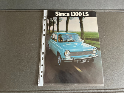 Ancien Dépliant Brochure Documentation Automobile Simca 1100 LS