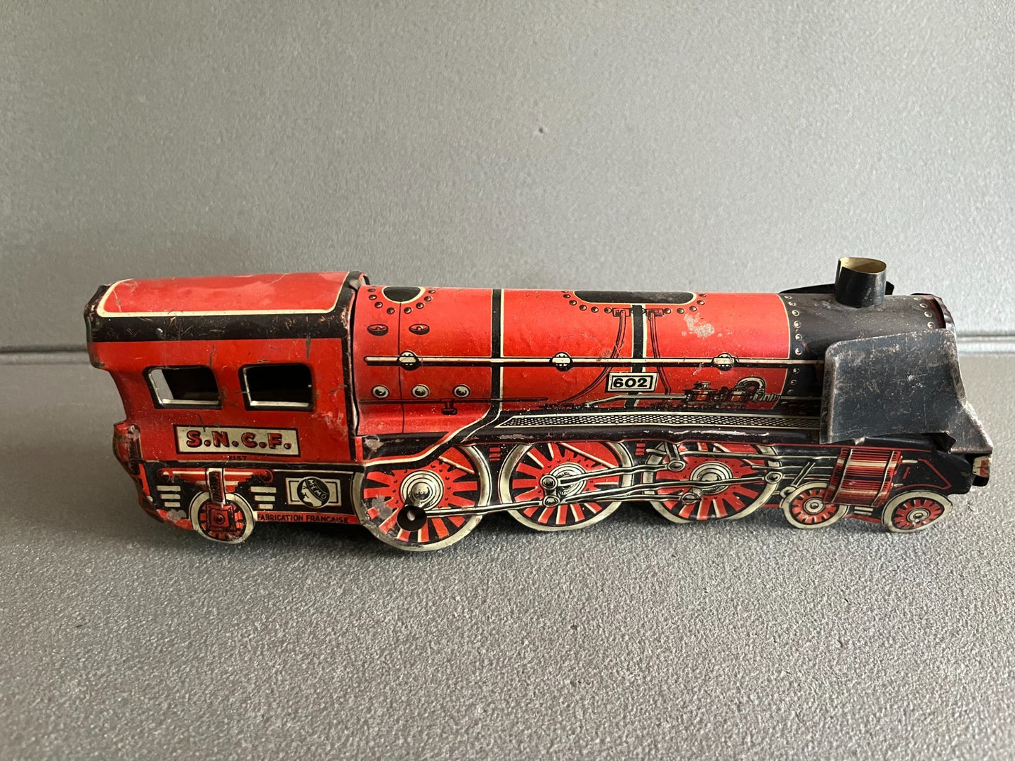 Jouet Ancien Mécanisme Miniature Train Locomotive SNCF Memo 602 France Incomplet