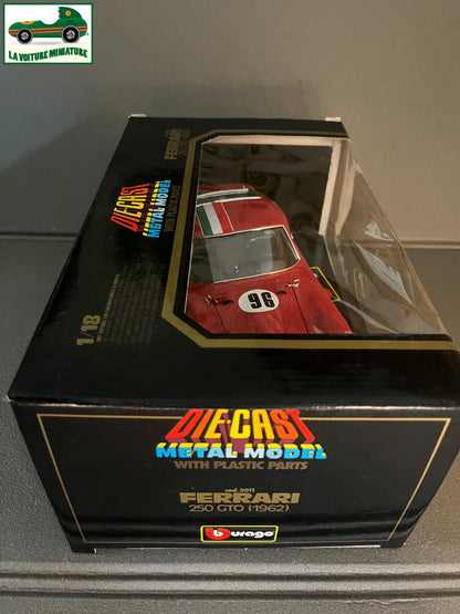 Voiture miniature Ferrari 250 GTO 1962 Burago Rallye 96 au 1/18