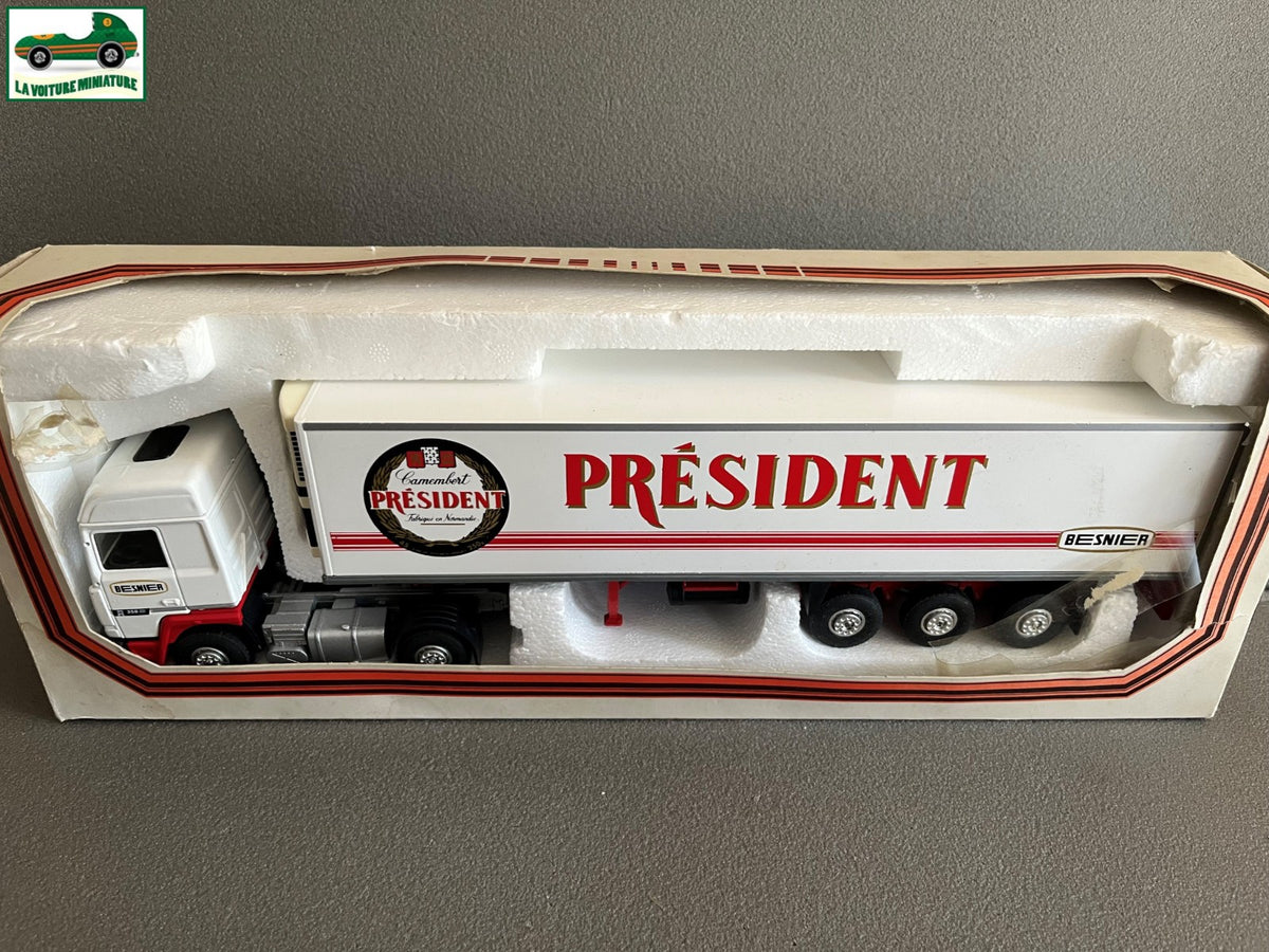 Camion Semi Remorque Renault R350 Camembert Président Besnier Eligor LBS au 1/43