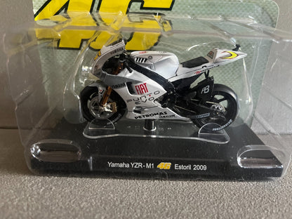 Moto GP miniature Valentino Rossi 46 Yamaha YZR-M1 Estoril 2009 1/18
