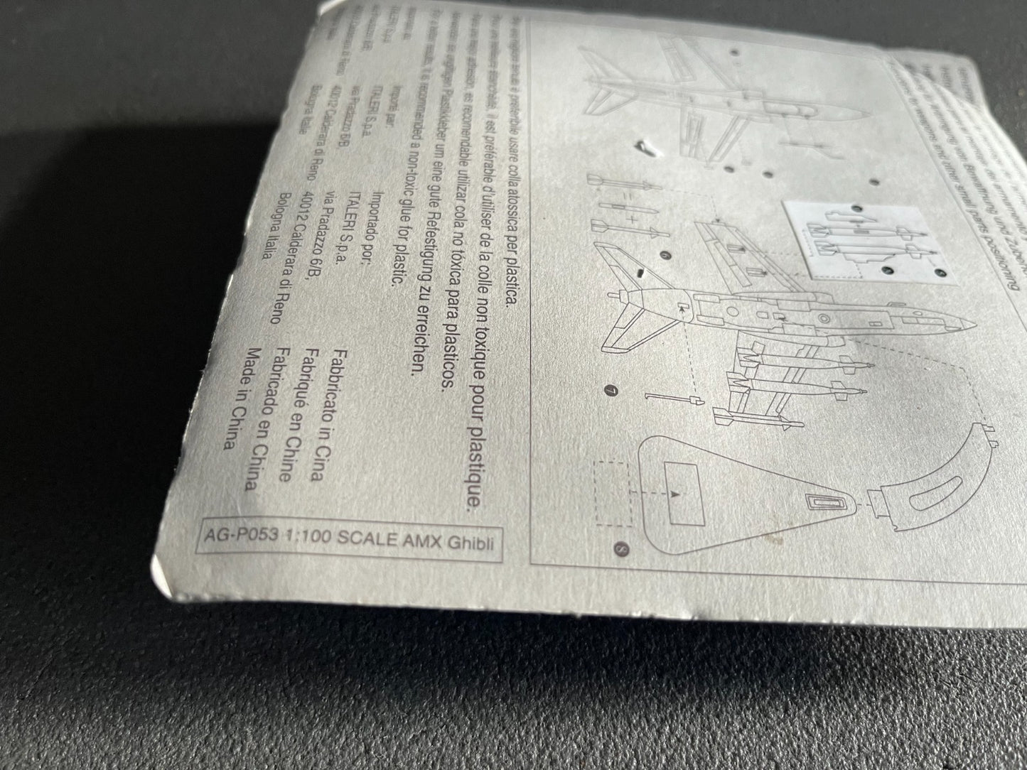 Avion miniature Militaire AMX Ghibli Fabbri Italeri 1/100