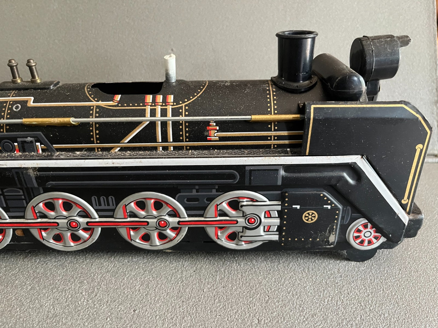 Jouet Ancien Tôle Train Locomotive Modern Toys D5139 Japan Incomplet