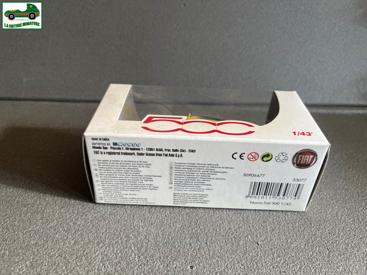 Voiture Miniature Fiat Nuova 500 Mondo Motors au 1/43
