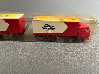 Voiture Miniature Camion Semi Remorque Mercedes Confern Wiking HO 1/87