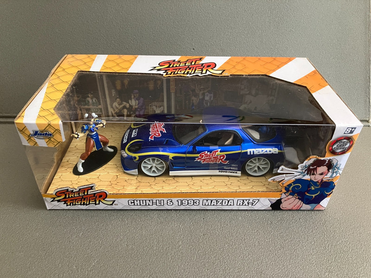 Voiture miniature 1993 Mazda RX-7 Chun Li Street Fighter Jada au 1/24