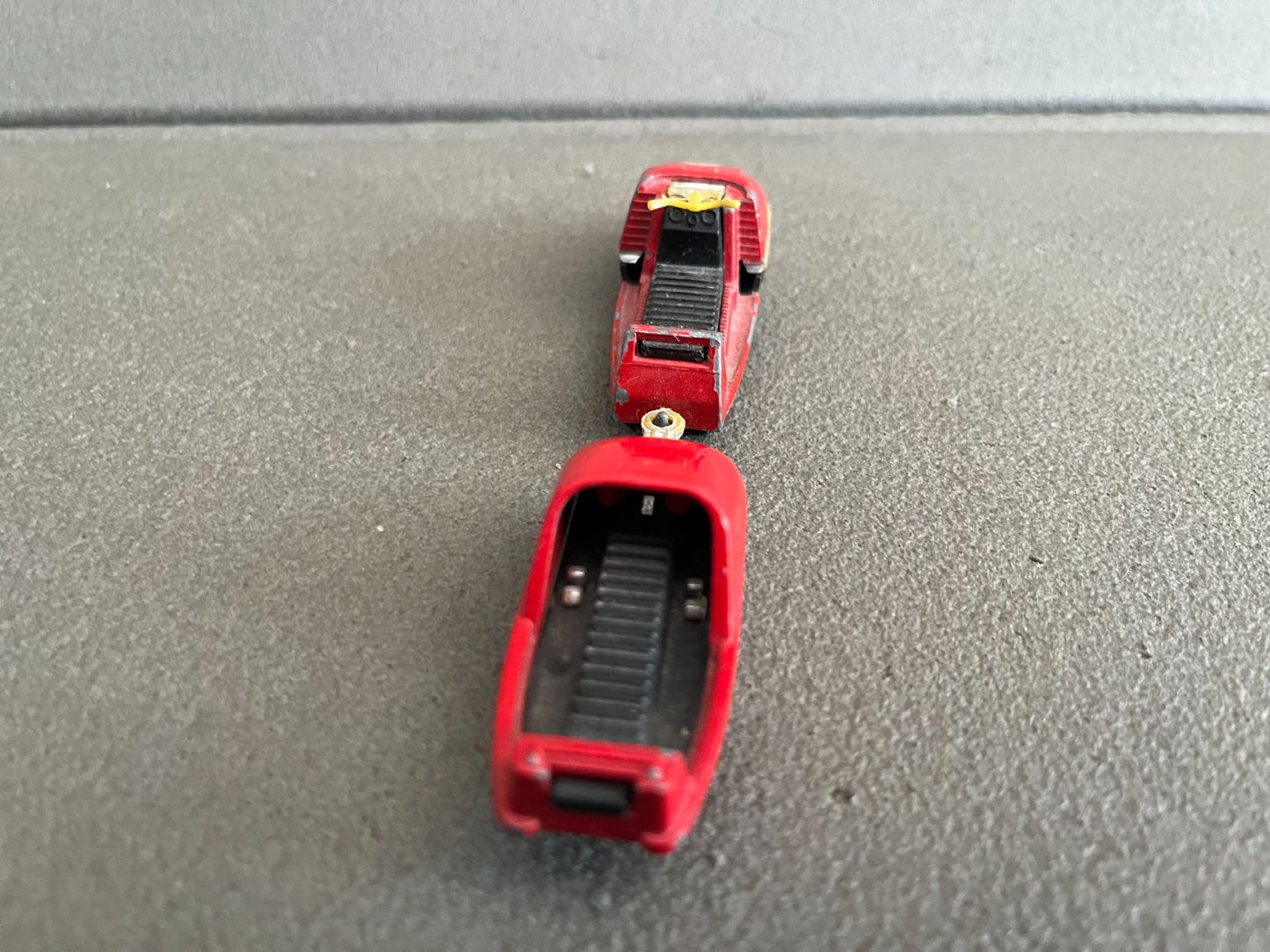Ancienne Voiture miniature Moto Neige + Remorque Majorette France
