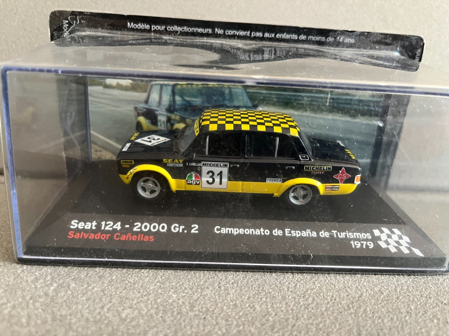Voiture Miniature Seat 124 2000 Gr. 2 1979 Rallye Espagne au 1/43