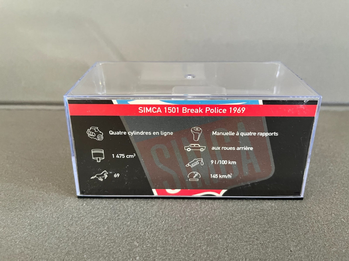 Voiture Miniature Simca 1501 Break Police 1969 Altaya au 1/43