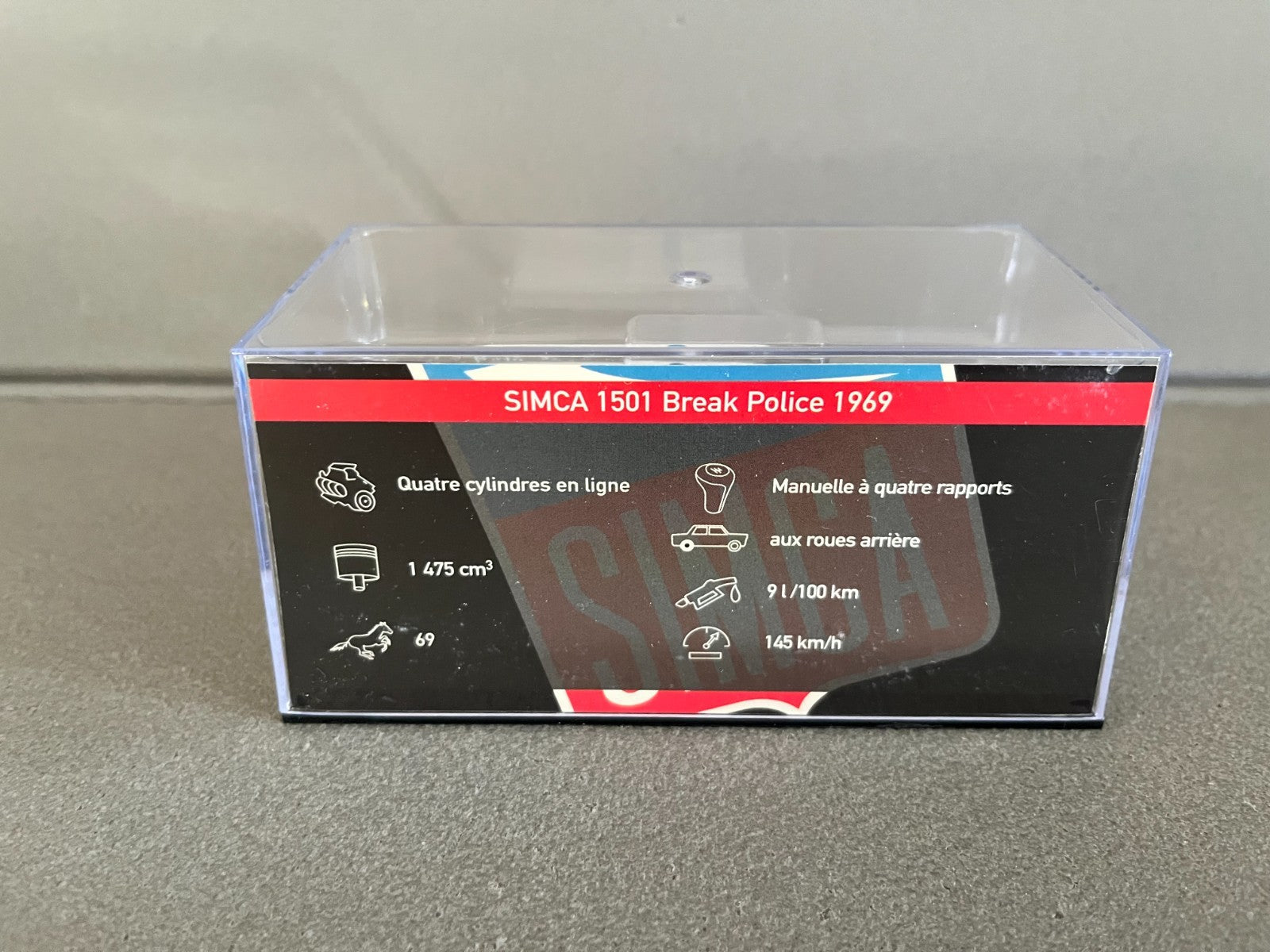 Voiture Miniature Simca 1501 Break Police 1969 Altaya au 1/43