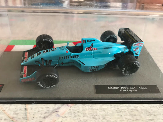 Voiture miniature Formule 1 F1 March Judd 881 1988 Ivan Capelli 1/43