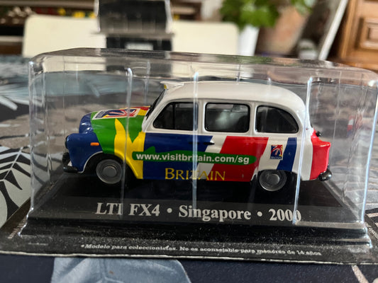 Voiture Miniature Austin LTI FX4 Singapore 2000 Taxi Du Monde au 1/43 Altaya