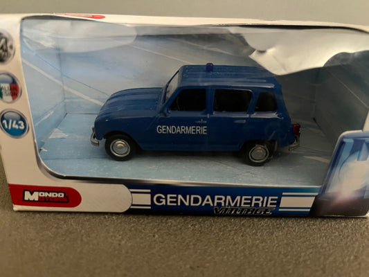 Voiture Miniature Renault 4L Gendarmerie R4 4 Mondo Motors au 1/43