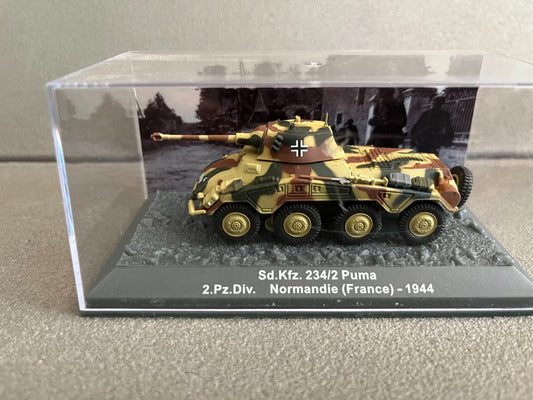 Miniature Militaire Char Tank Blindé Sd.Kfz. 234/2 Puma Altaya 1/72