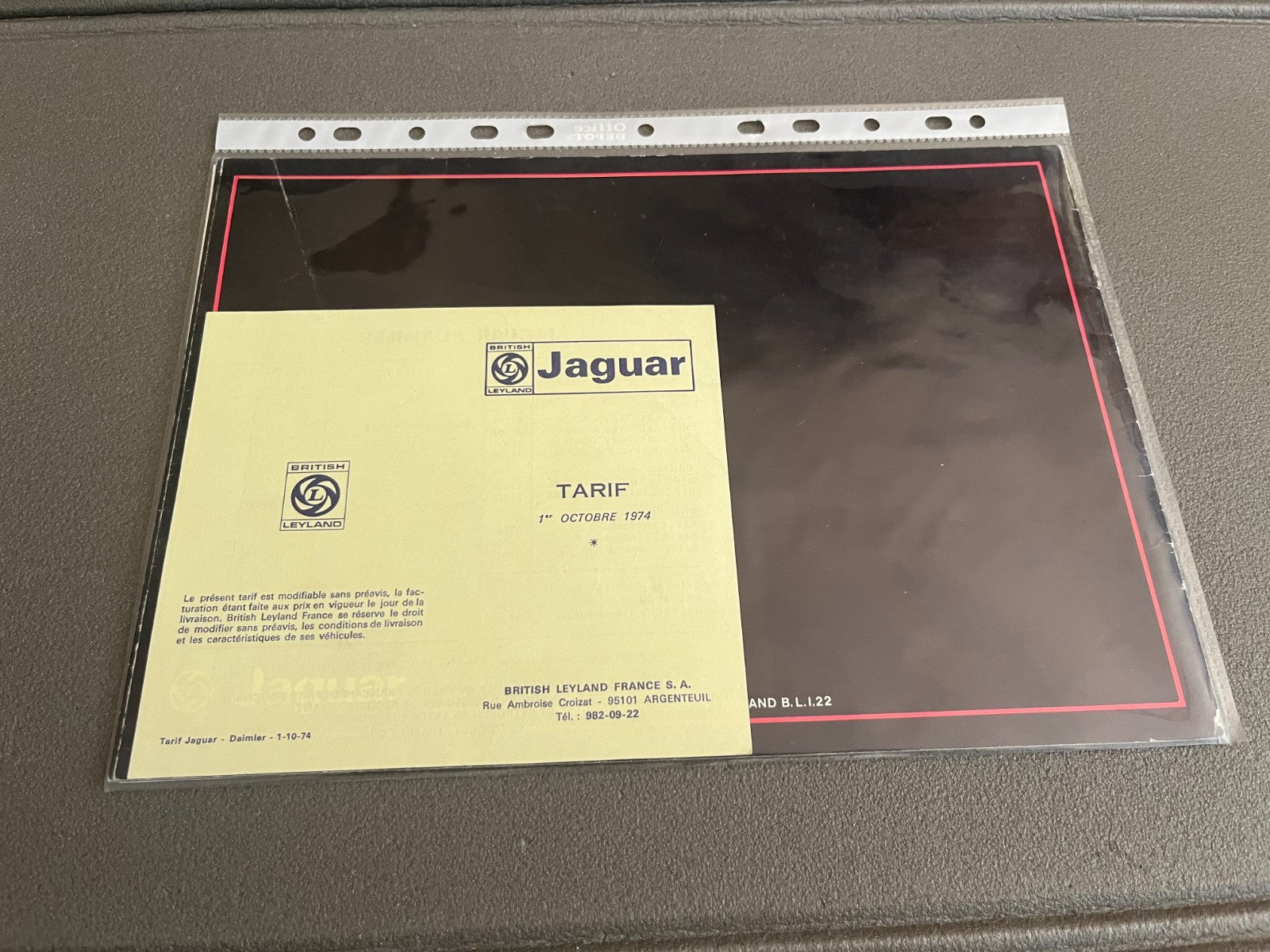 Ancien Dépliant Brochure Documentation Automobile Jaguar XJ