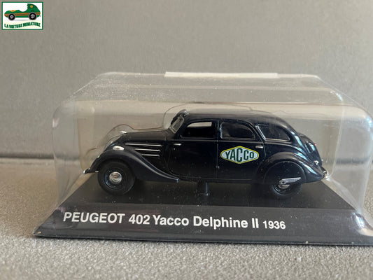 Voiture Miniature Peugeot 402 Yacco Delphine II 1936 Norev Hachette 1/43