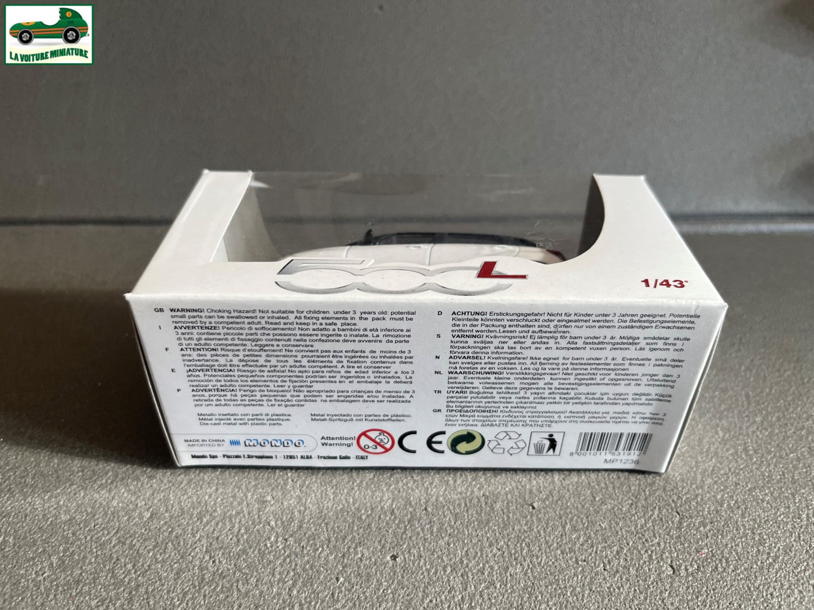 Voiture Miniature Fiat 500 L  Mondo Motors au 1/43