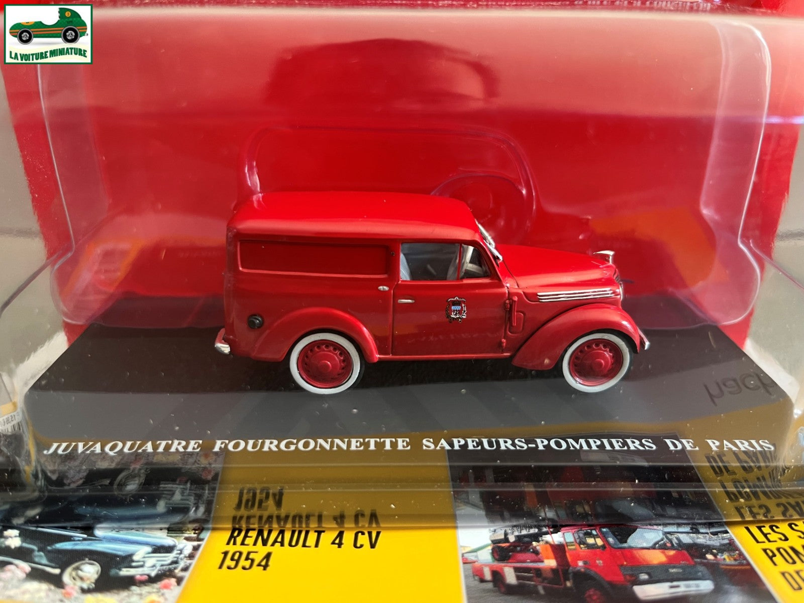 Voiture Miniature Utilitaire Renault Juvaquatre Pompiers Paris Hachette 1/43