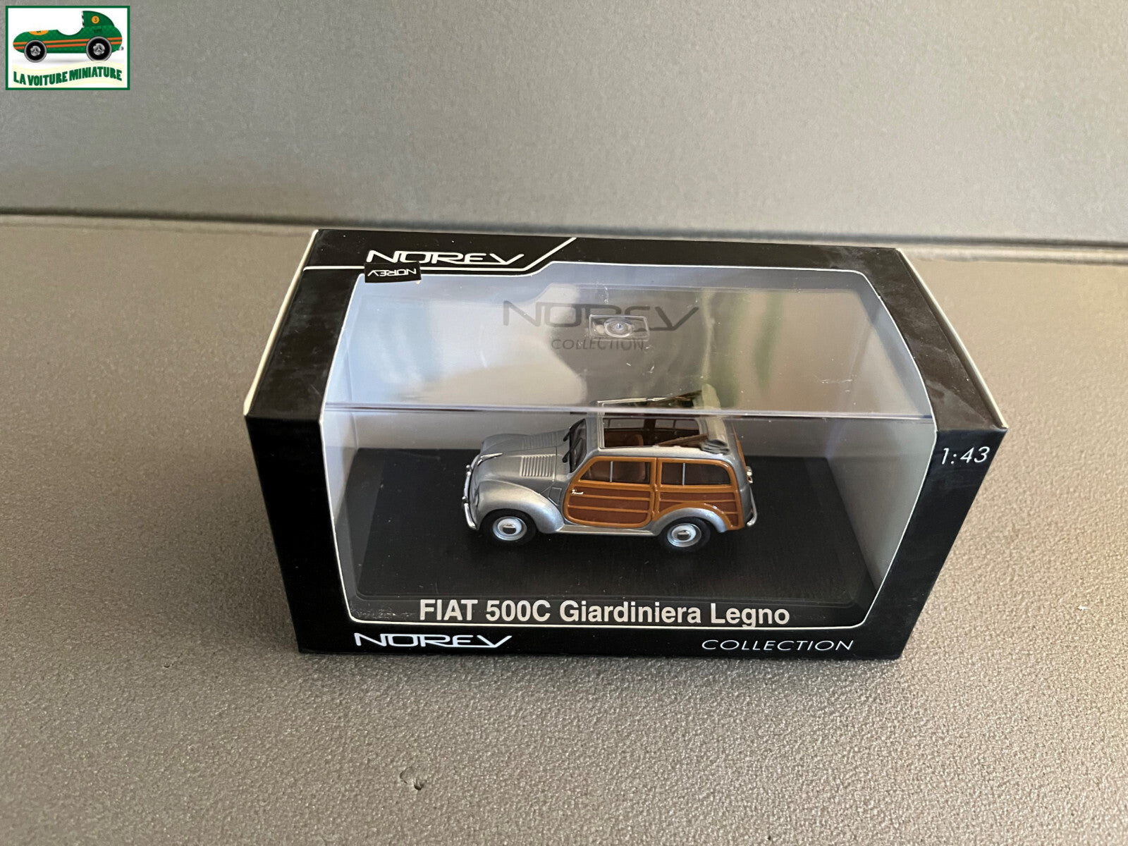 Voiture Miniature Fiat 500C Giardiniera Legno Norev au 1/43