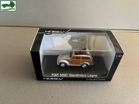 Voiture Miniature Fiat 500C Giardiniera Legno Norev au 1/43
