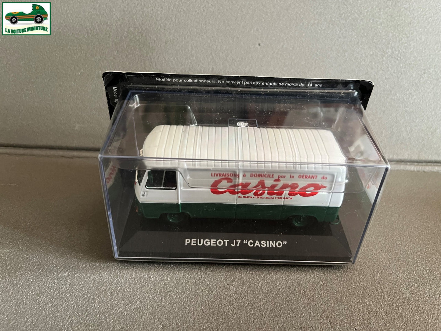 Voiture Miniature Camion Publicitaire Peugeot J7 Casino Ixo Presse au 1/43
