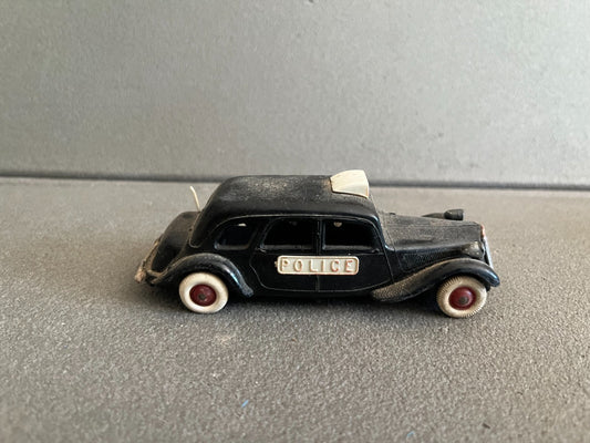 Ancienne Voiture Miniature Citroen 15 Six Police Norev Plastique France Epave
