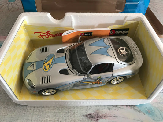 Voiture miniature Disney Dodge Viper GTS Goofy Dingo Burago 2006 au 1/18