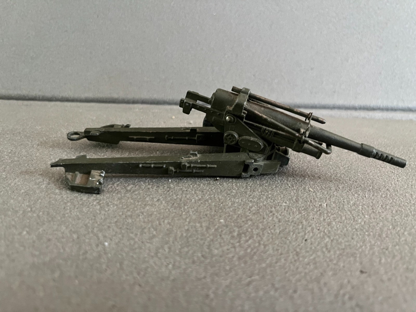 Ancienne Miniature Militaire Canon Obusier 155 Dinky Toys Meccano France Epave