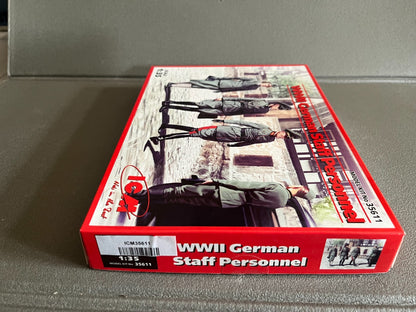 Maquette Militaire Figurine Soldat WWII German Staff Personnel ICM 35611 1/35