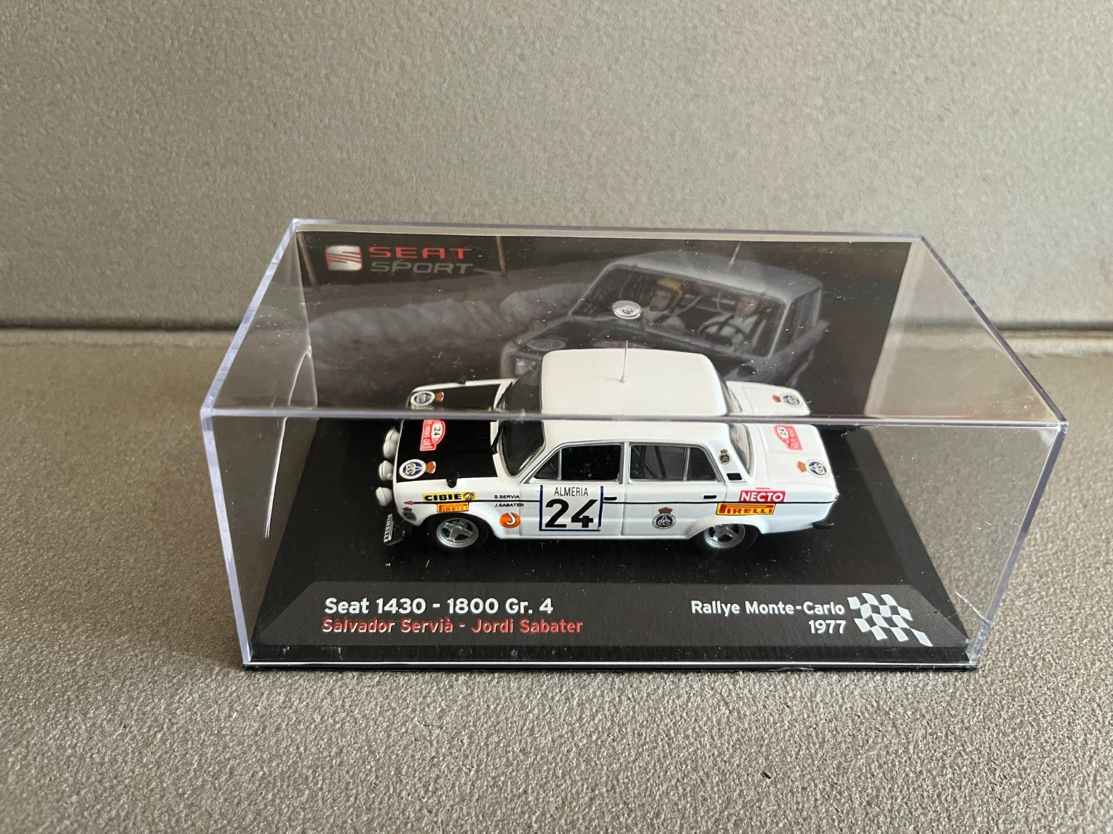Voiture Miniature Seat 1430 - 1800 Gr. 4 Rallye Monte Carlo 1977 au 1/43