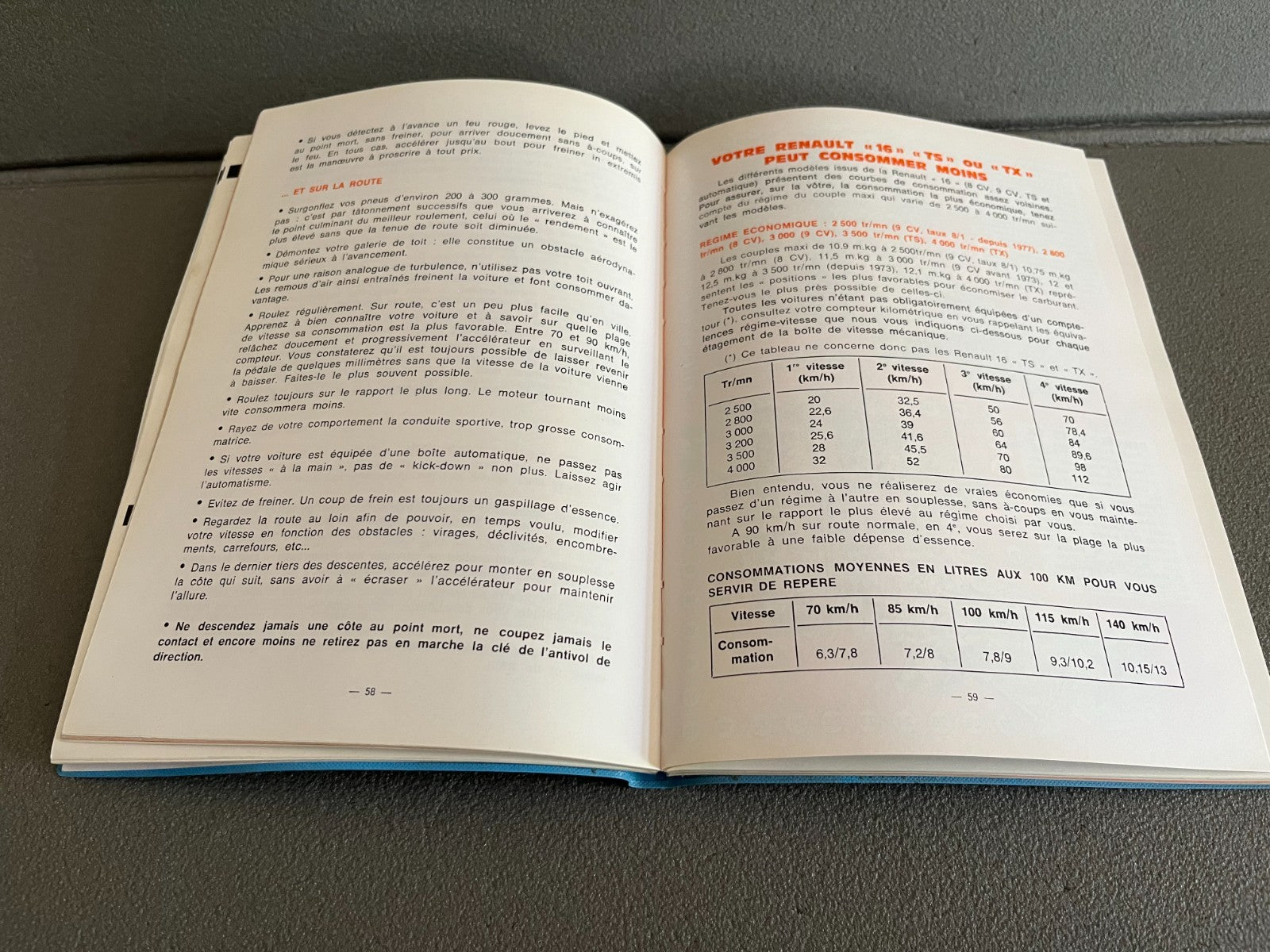 Livre Revue Technique Automobile Voiture Renault 16 8 9 CV TS TX E.P.A. Epa