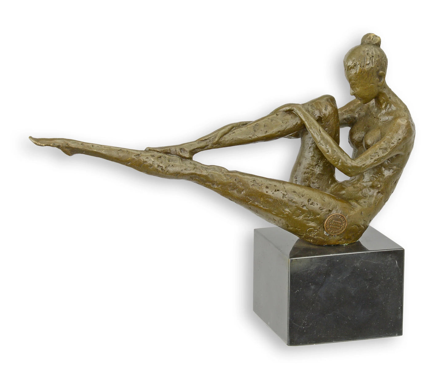MODERNISTE STATUE MODERNE SCULPTURE BRONZE FEMME EROTIQUE ALLONGÉE