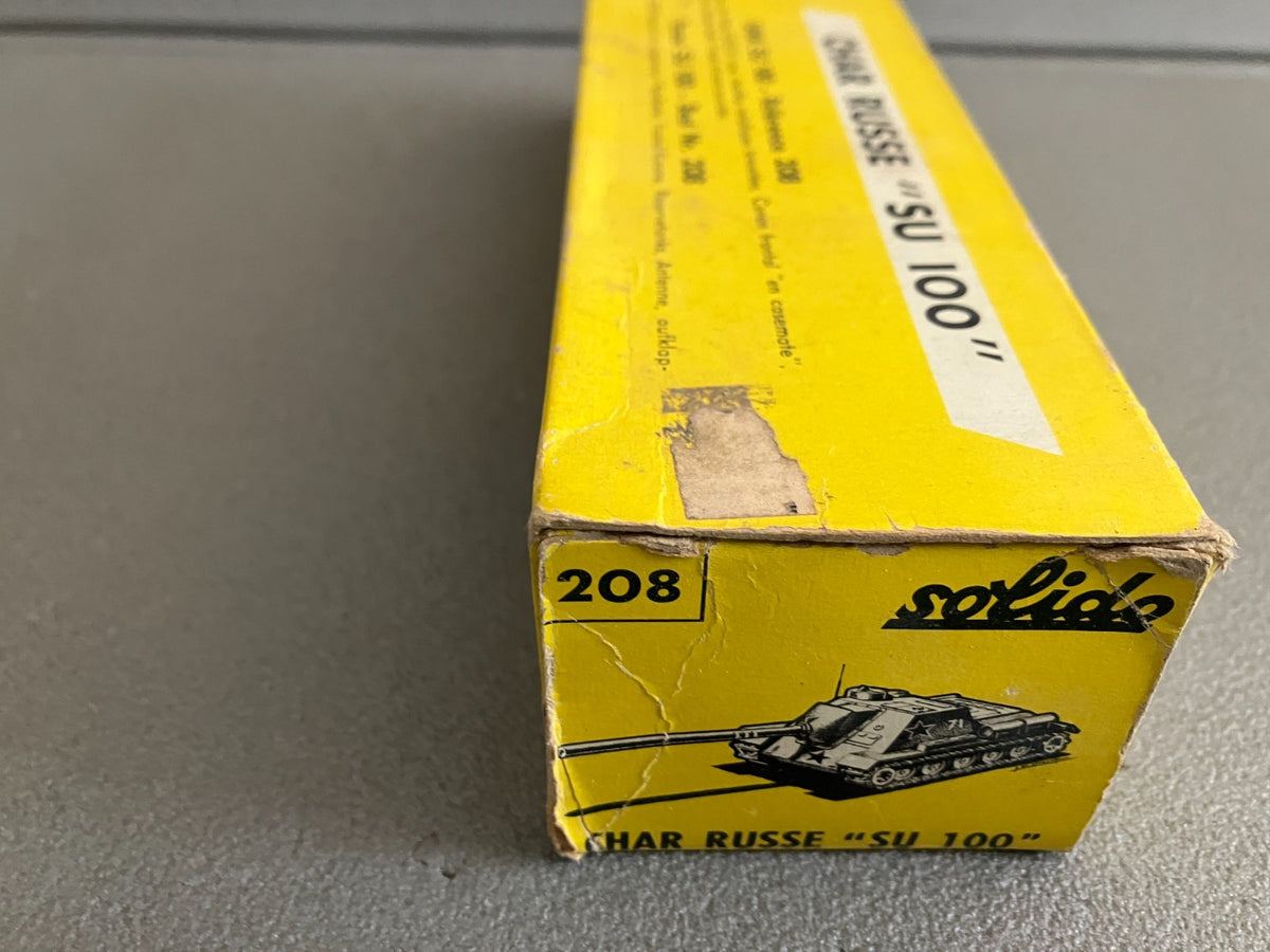 Ancienne Miniature Militaire Blindé Char Russe SU 100 208 Solido France 1/50
