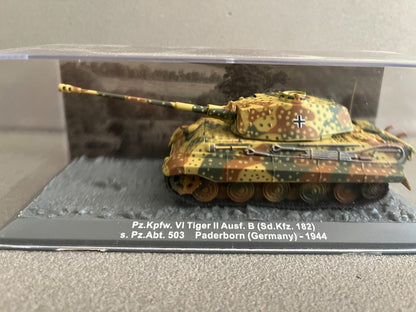 Miniature Militaire Char Tank Blindé Pz.Kpfw. VI Tiger II Porsche Altaya 1/72