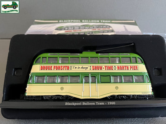Voiture Miniature Tramway Blackpool Balloon Tram 1960 Ixo Atlas au 1/76