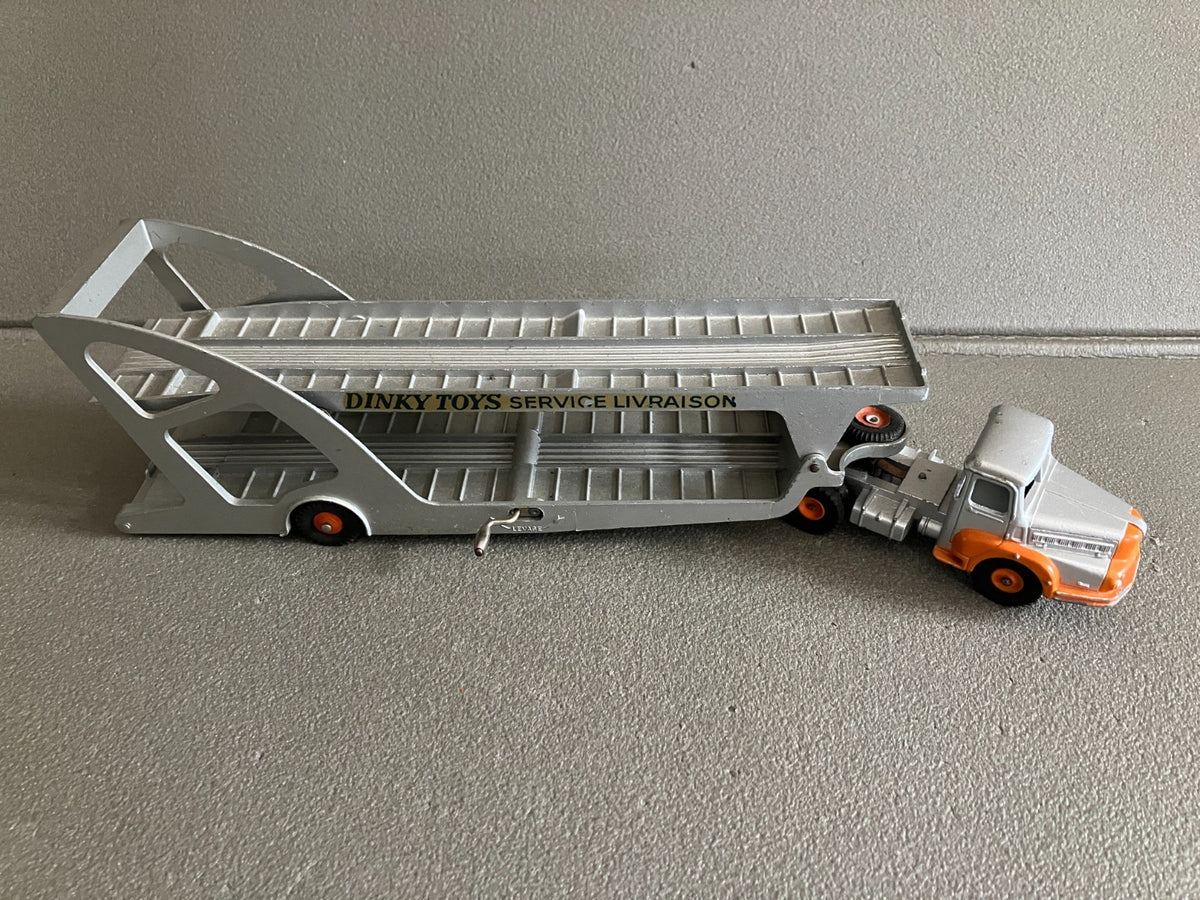 Ancienne Miniature Camion Unic Porte Voiture 39 Dinky Toys Meccano France
